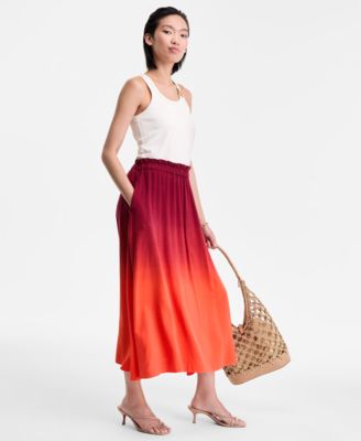 Women's Dip-Dyed Midi Skirt, Exclusively at Macy's