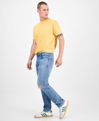 Мужские джинсы с прямыми штанинами Sun + Stone, эксклюзивно представленные в Macy's