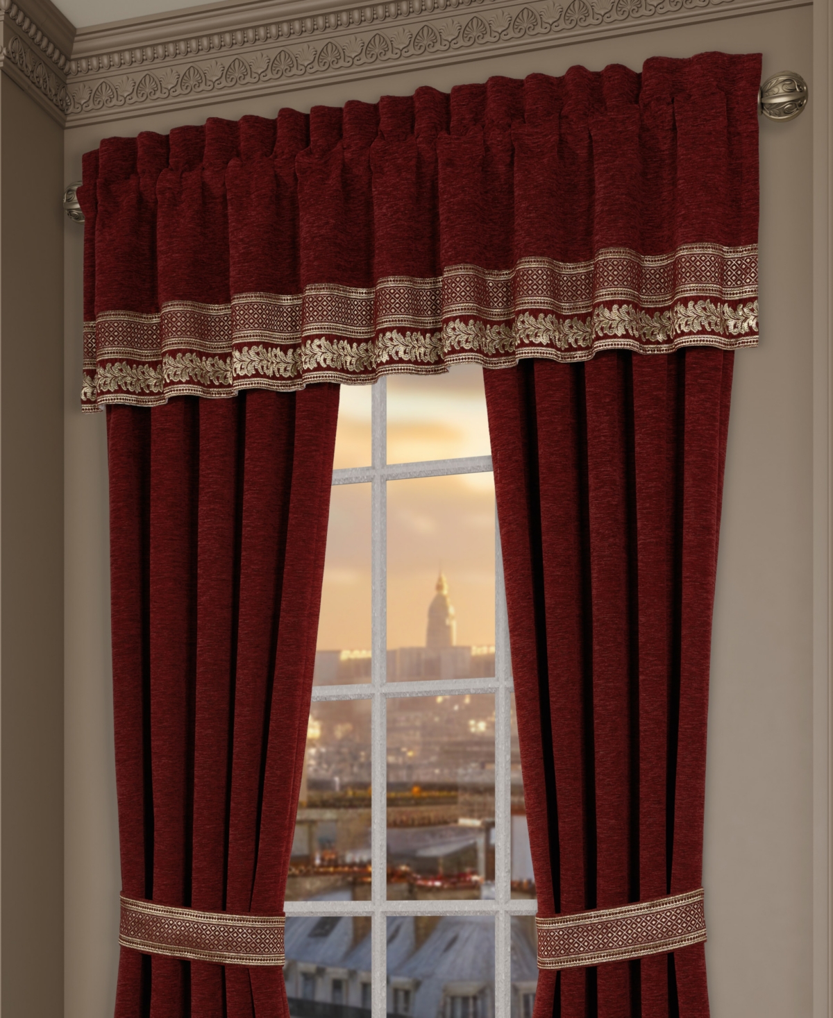 J Queen New York Laurenza Window Straight Valance, 18" X 88"
