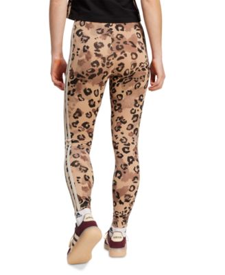 Women's Leopard-Print Cotton-Blend High-Rise Leggings