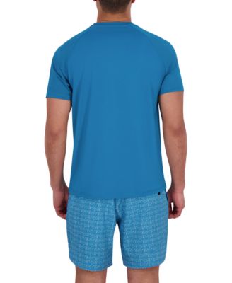 Spyder Mens Short Sleeve Waffle-Knit Crewneck Swim Shirt 4690₽
