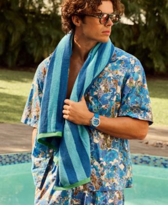 Men's Snorkel Blue HNBR Rubber Strap Watch 41mm