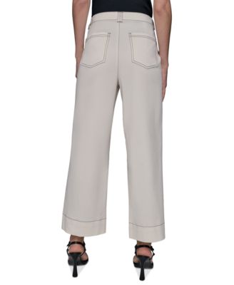 Women's Stitch-Trimmed Cropped Pants