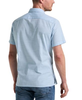 Men's Cotton Dobby Short Sleeve Button-Front Shirt