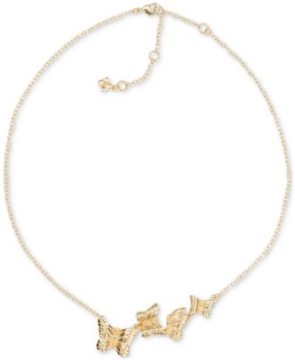 Эффектное золотое ожерелье Patricia Nash с несколькими бабочками, удлинитель 18 дюймов + 3 дюйма