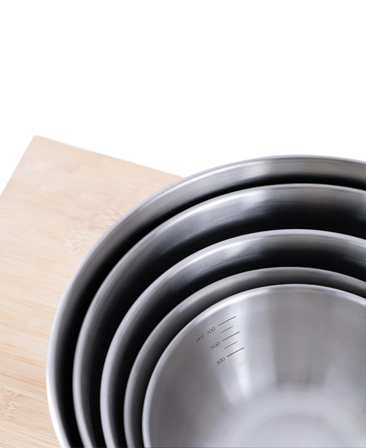 Art & Cook 5-piece Nesting Stainless Steel Bowl Set