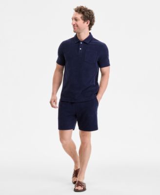 Мужская рубашка поло из плотной махровой ткани Club Room с коротким рукавом, эксклюзивно в Macy's