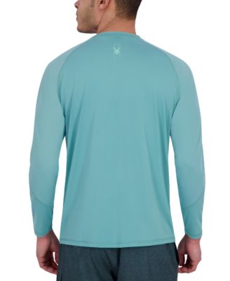 Men's Long Sleeve Waffle-Knit Crewneck Swim Shirt