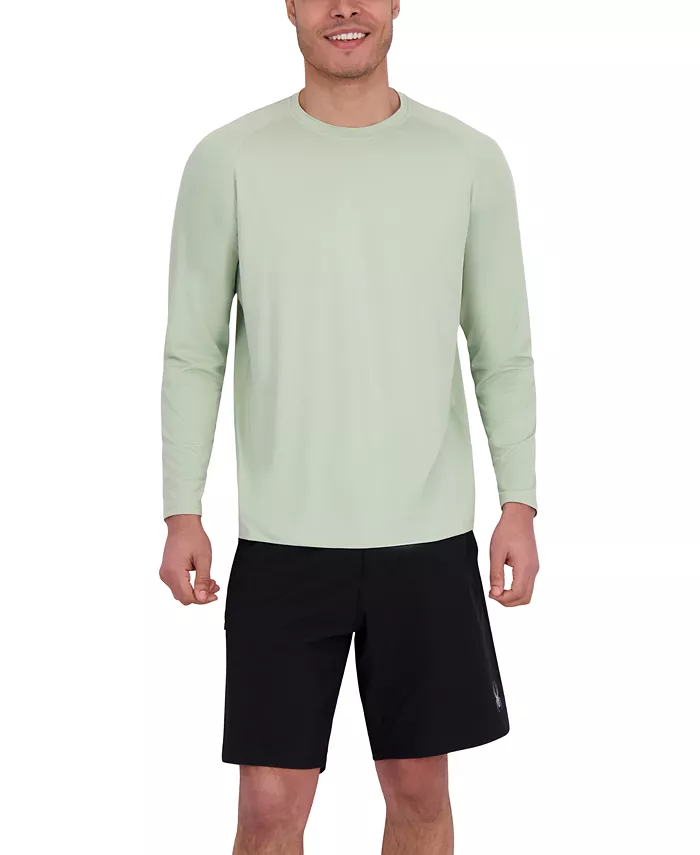 Men's Long Sleeve Waffle-Knit Crewneck Swim Shirt - thumbnail 4