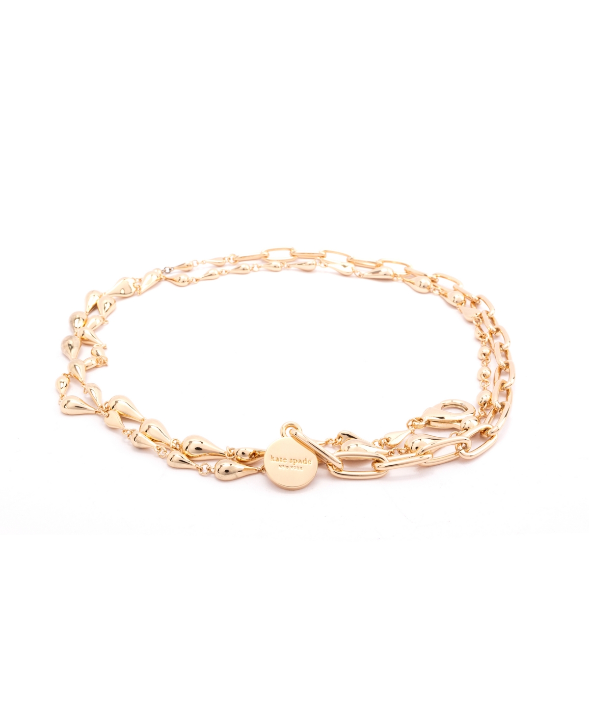Women's Molten Metal Chain Belt - Polished Gold