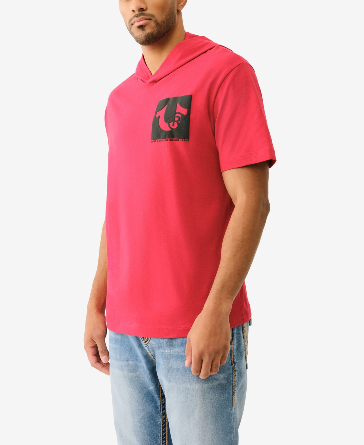 True Religion Hooded Cotton Graphic T-shirt
