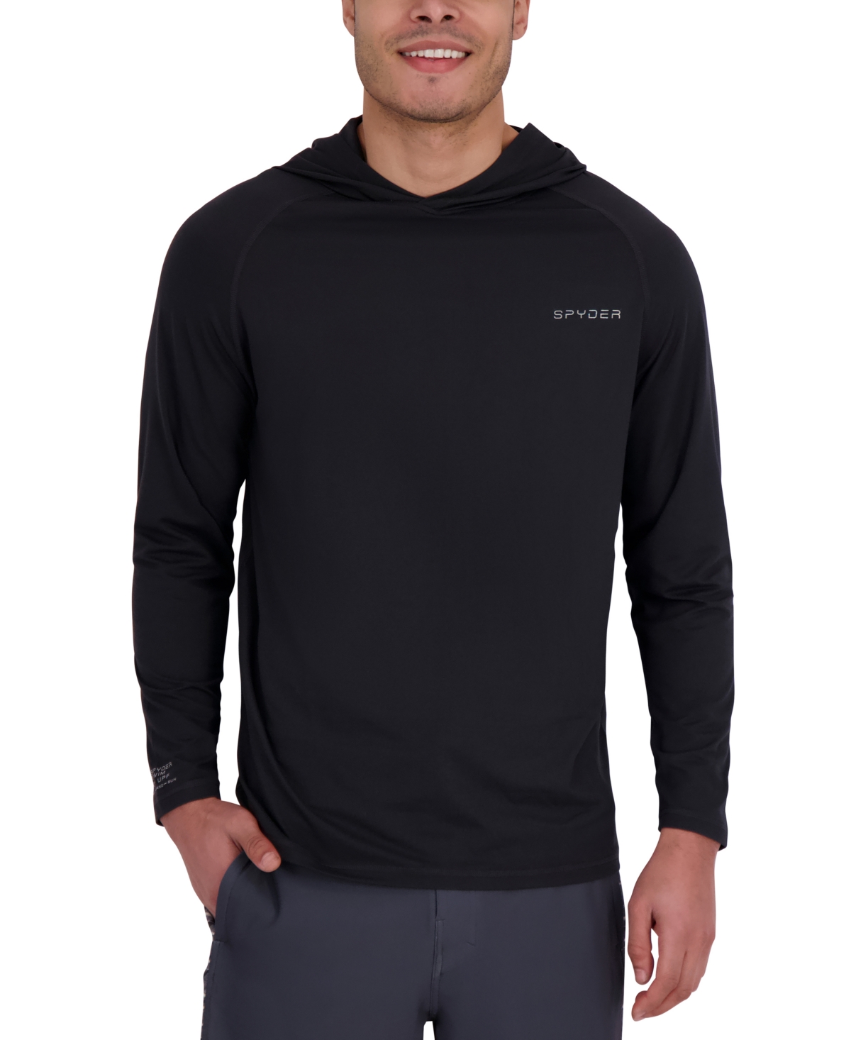 Men's Core Long Sleeve Rashguard Swim Hoodie - Noir