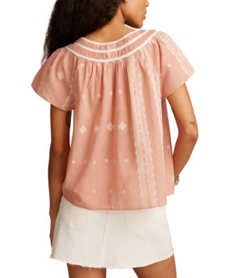 Short Sleeve Peasant Blouse