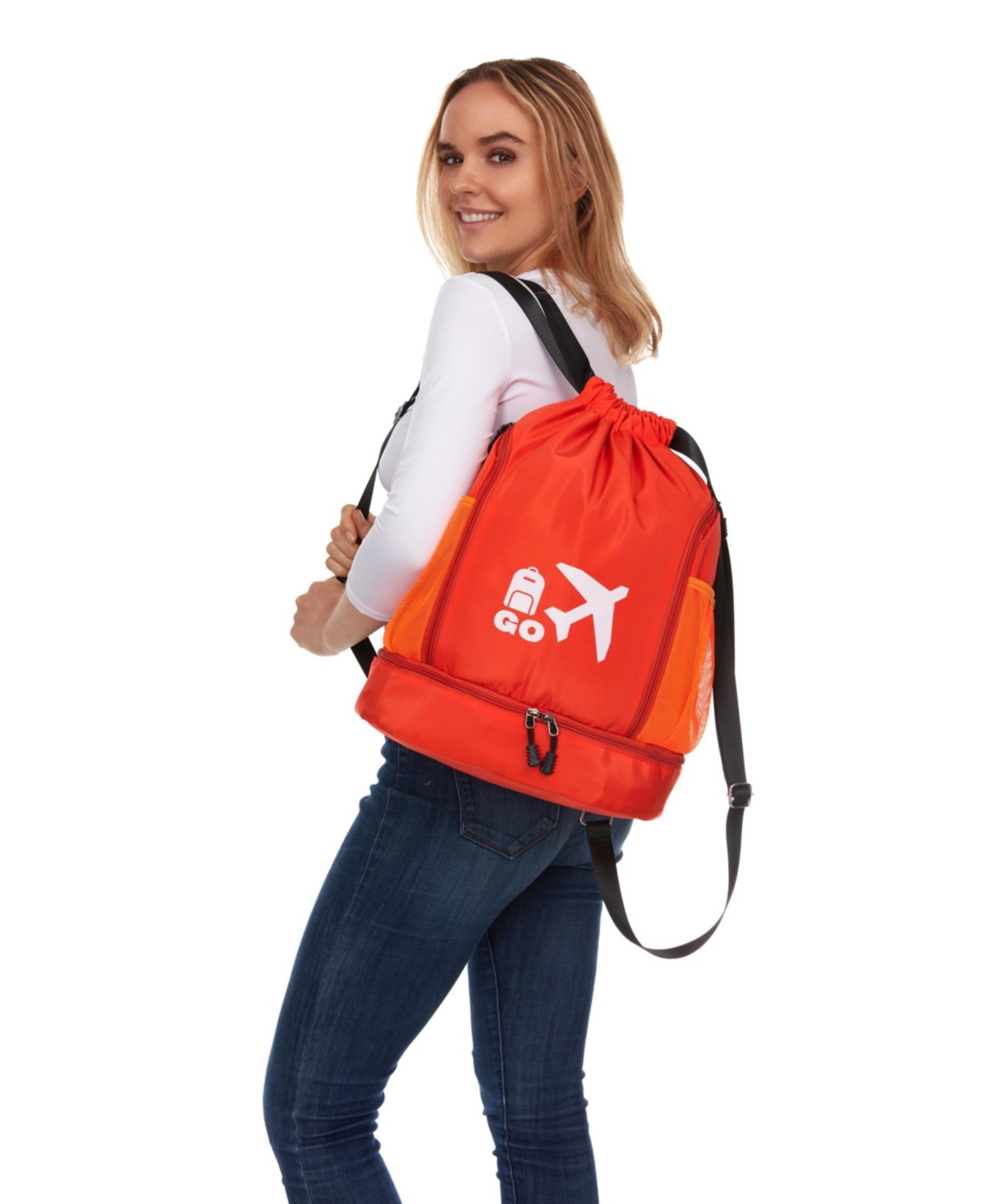 Perfect Personal Travel Go Bag- Orange - Bright Orange
