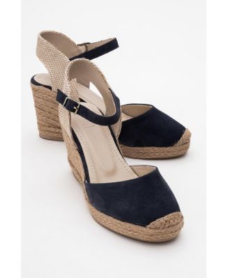 Sinta Suede Leather Platform Espadrille (Women)