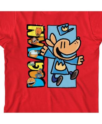 Boys Characters Inside Logo Youth Red Crew Neck Short Sleeve T-shirt -XL