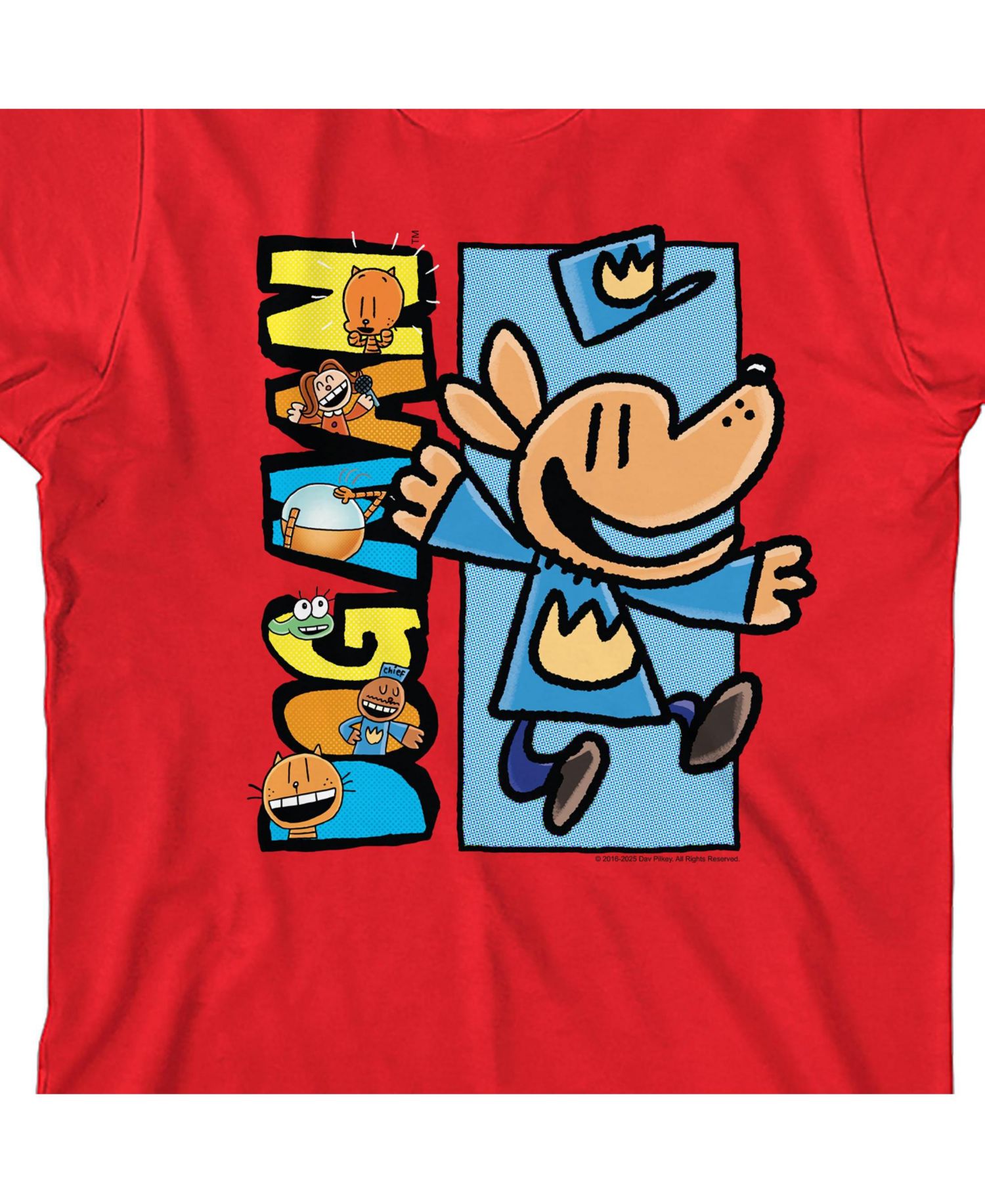 Characters Inside Logo Youth Red Crew Neck Short Sleeve T-shirt -XS