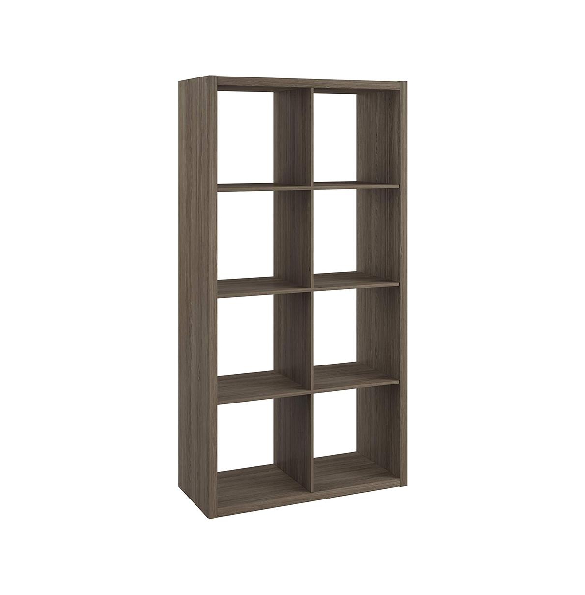 Decorative Bookcase Open Back 8-Cube Storage Organizer - Graphite gray