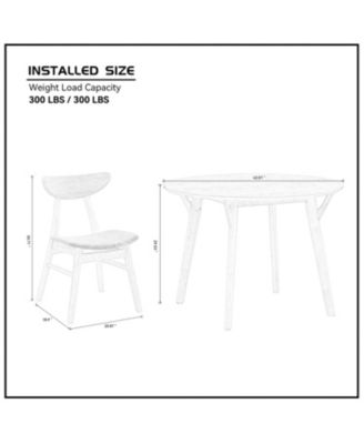 Round Kitchen Table & 4 Fabric Chairs