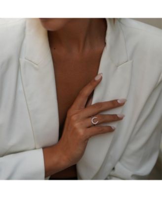 Sterling Silver Horseshoe Equestrian Ring