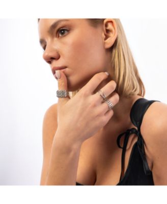 Multiple Quad Bar Sterling Ring