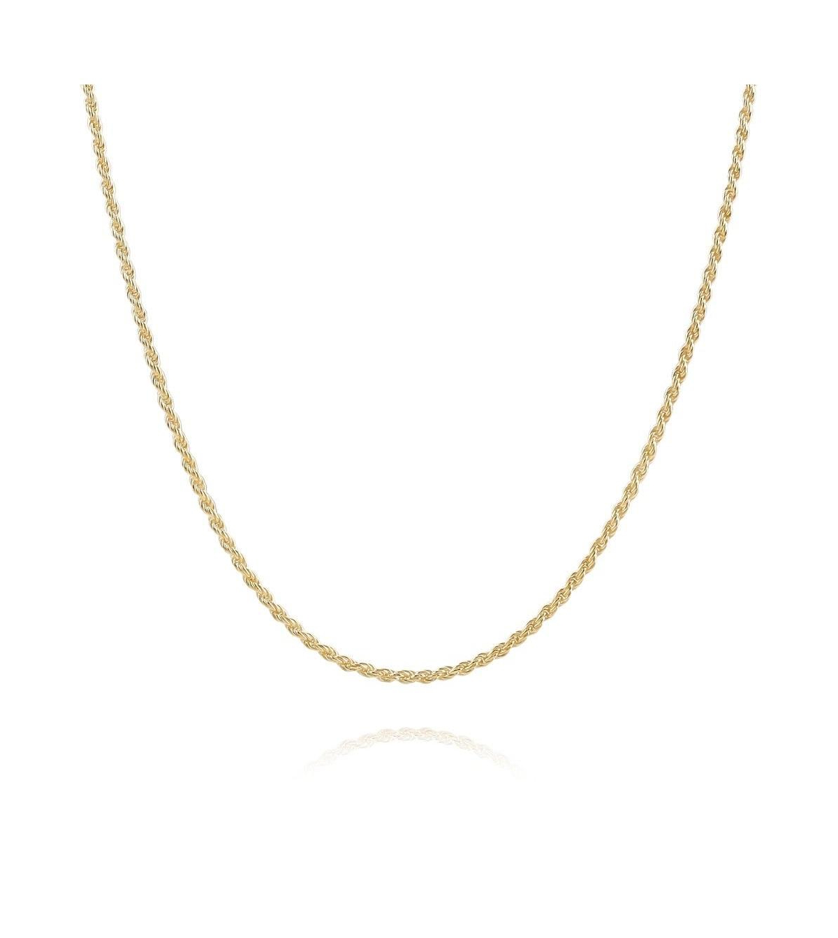 Sterling Silver Rope Chain Necklace - Silver