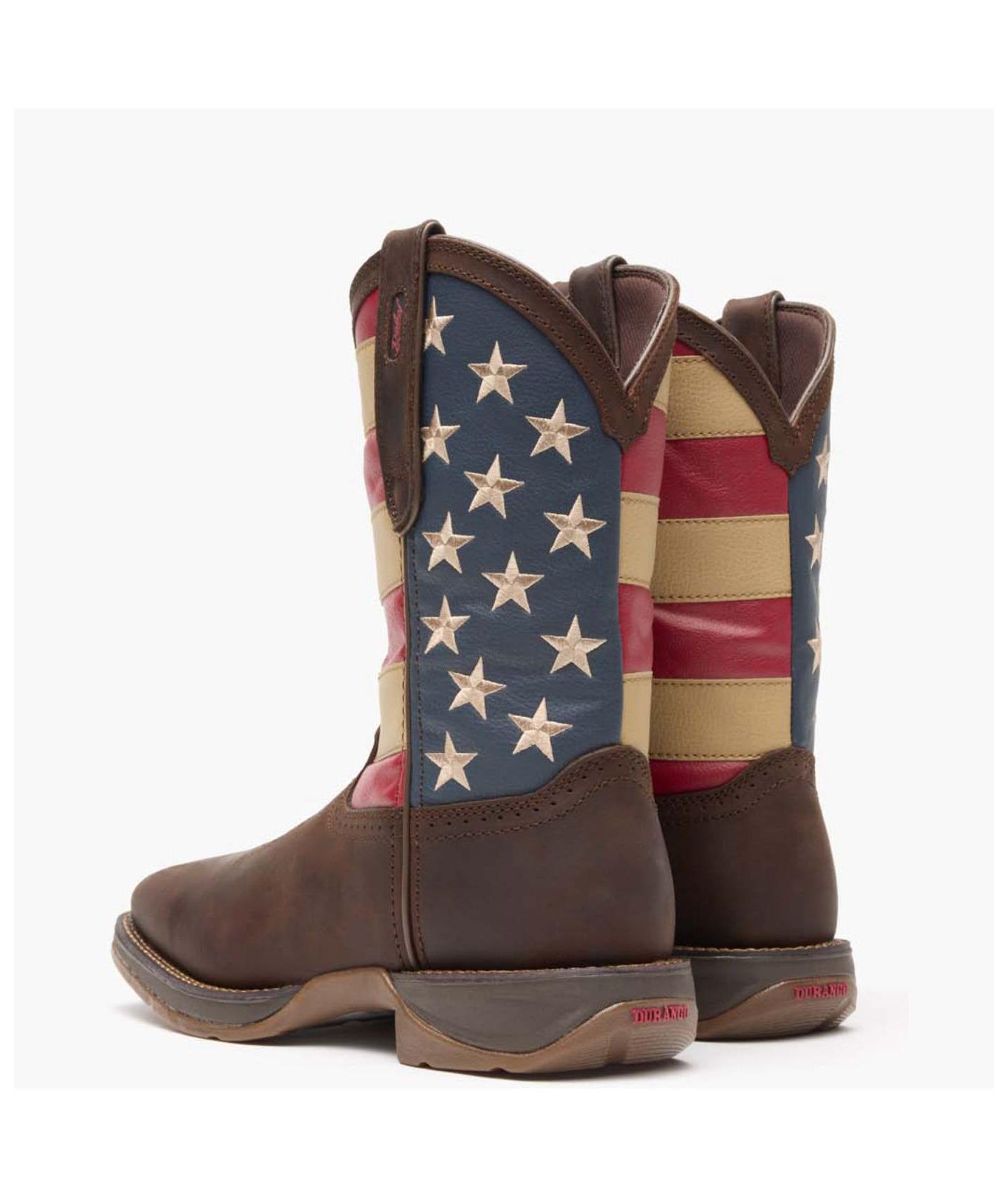 Мужские ботинки Durango Rebel by Patriotic Pull-On Western Flag Boot, цвет: Коричневый — фото 4