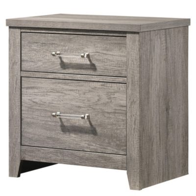 Harmony 2-Drawer Wooden Side End Table, Nightstand