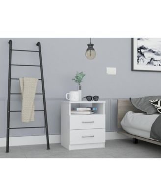 Modern and Stylish Particle Bedroom Nightstand for Bedside Storage and Organization