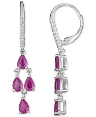 Tanzanite (3 ct. t.w.) & White Sapphire (1/10 ct. t.w.) in Sterling Silver, Also in Emerald, Ruby or Sapphire