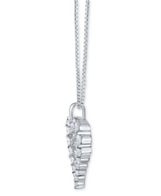 Diamond Heart 18" Pendant Necklace (1/2 ct. t.w.) in 14k White Gold