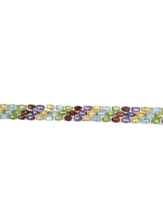 Multi-Gemstone Flex Bracelet (25-7/8 ct. t.w.) in Sterling Silver