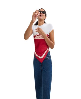 Women's Valentine's Day Pegasus Print Silk Square Scarf