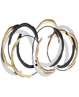 Manhattan 38 1/4" Wide Multi-Color Fan Metal Wall Art