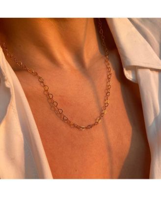Love Heart Sterling Silver Chain Necklace