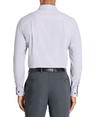 Men's Slim Fit Micro Geo 4-Way Stretch Performance Dress Shirt 