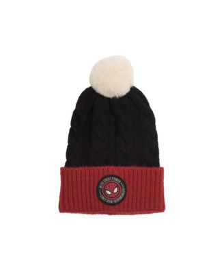 Мужской комплект шапочки и шарфа из кабельной вязки Marvel 