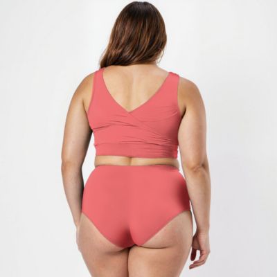 Plus Size Emery 2-Piece Wrap Style Swim Set With Reversible Top and High-Waisted Bottom