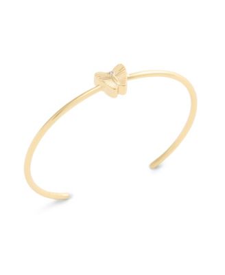 Faux Stone Butterfly Thin Cuff Bracelet