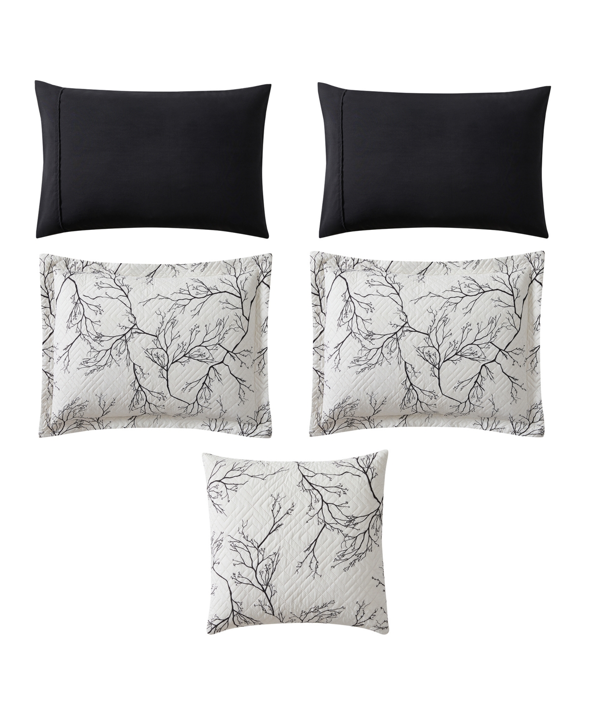 Nestl Branches Reversible 5-pc. Quilt Set, Full/queen