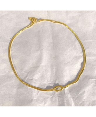 Knot Chain Choker Necklace in Sterling Silver