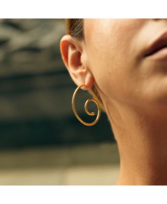 Spiral Sterling Stud Earrings