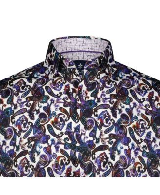 LUCHIANO VISCONTI Mens Multicolor Paisley Print shirt 34290₽