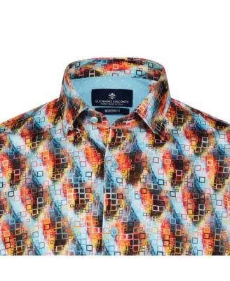 Мужская многоцветная рубашка в клетку от ЛУЧИАНО ВИСКОНТИ