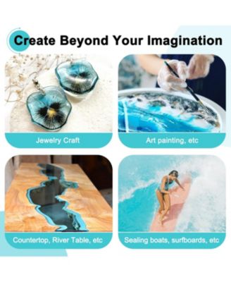 Clear High Gloss Epoxy Resin - 1 Gallon Casting Resin For Jewelry, Tabletops, Wood & Molds (1.5" Deep Pour Capacity)