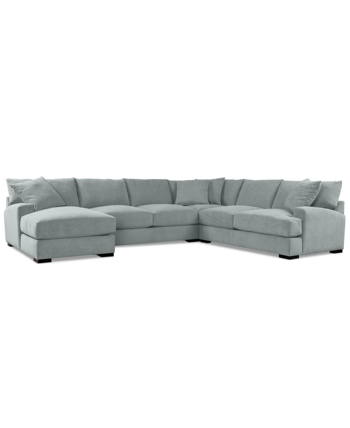 Macy's Rhyder 4-pc. Fabric Chaise Sectional With Apartment Sofa, Exclusively At