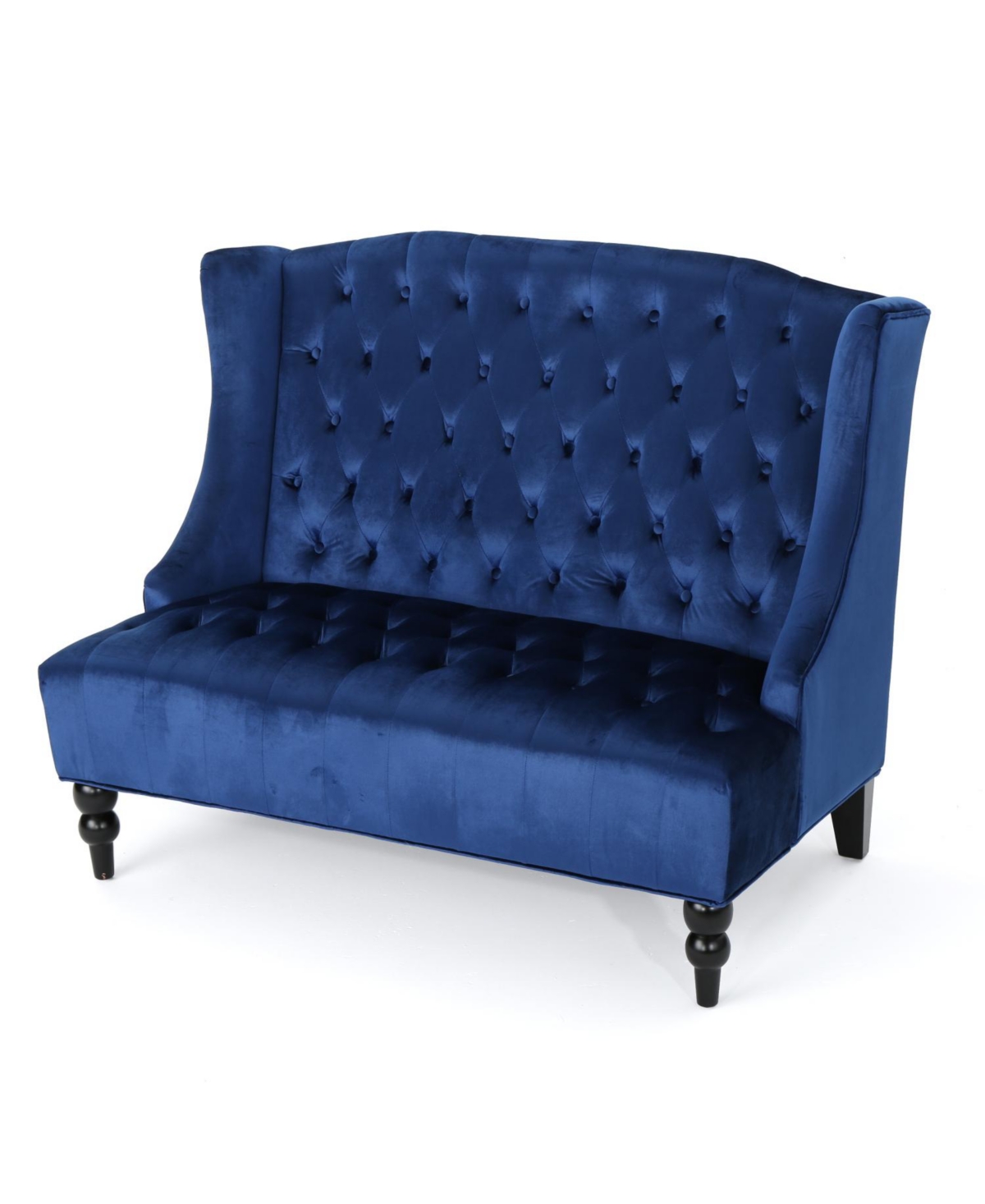 Streamdale Glam Velvet Loveseat Modern Wingback Design