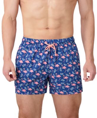 Мужские тканые плавки с рисунком фламинго в виде заката и виноградных лоз