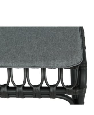 Streamdale Outdoor Grey Wicker Dining Chairs (Set of 2) with Washable Cushions