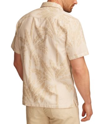 Мужская рубашка свободного кроя с коротким рукавом и принтом ладони на пуговицах спереди от бренда Lucky